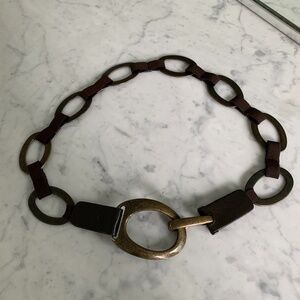 Suzi Roher elastic and metal hardware belt